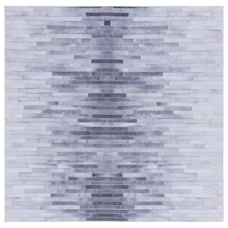 Safavieh 6 x 6 ft. Faux Hide Ivory & Light Gray Power Loomed Square Area Rug FAH510A-6SQ